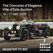 Broad Arrow Auctions The Concorso DEleganza Villa DEste Auction May 2026 180 x 180 (Live Client)