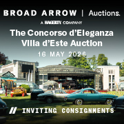 Broad Arrow Auctions The Concorso DEleganza Villa DEste Auction May 2026 180 x 180 (Live Client)