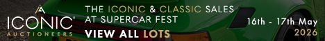  The Iconic Sale at Supercar Fest Saturday 16th May 2026 468 x 60 (Live Client)