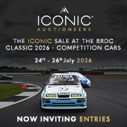 Iconic Auctioneers Competition Cars 24 July 2026 180 x 180 (Live Client)