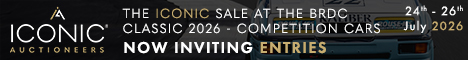 Iconic Auctioneers Competition Cars 24 July 2026 468 x 60 (Live Client)