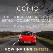 The Iconic Sale at Race Retro 2026 - Collectors' Cars Feb 2026 180 x 180 (Live Client)