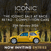  The Iconic Sale at Race Retro 2026 - Competition Cars 180 x 80  (Live Client)