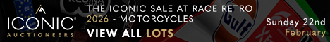 The Iconic Sale at Race Retro - Motorcycles | February 2026 468 x 60 (Live Client)