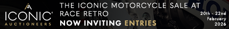 The Iconic Sale at Race Retro - Motorcycles | February 2026 468 x 60 (Live Client)