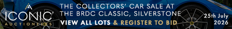 Iconic Auctioneers Collectors Cars 25 July 2026 468 x 60 (Live Client)
